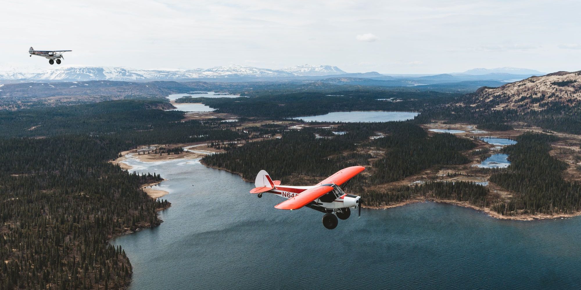 two planes in the sky